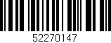 Código de barras (EAN, GTIN, SKU, ISBN): '52270147'