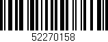 Código de barras (EAN, GTIN, SKU, ISBN): '52270158'