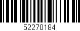 Código de barras (EAN, GTIN, SKU, ISBN): '52270184'