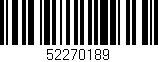 Código de barras (EAN, GTIN, SKU, ISBN): '52270189'