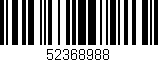 Código de barras (EAN, GTIN, SKU, ISBN): '52368988'