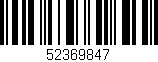 Código de barras (EAN, GTIN, SKU, ISBN): '52369847'