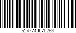 Código de barras (EAN, GTIN, SKU, ISBN): '5247740070268'