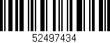 Código de barras (EAN, GTIN, SKU, ISBN): '52497434'