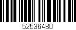 Código de barras (EAN, GTIN, SKU, ISBN): '52536480'