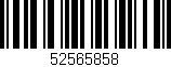 Código de barras (EAN, GTIN, SKU, ISBN): '52565858'
