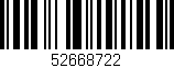 Código de barras (EAN, GTIN, SKU, ISBN): '52668722'