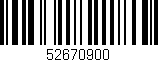 Código de barras (EAN, GTIN, SKU, ISBN): '52670900'