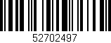 Código de barras (EAN, GTIN, SKU, ISBN): '52702497'