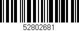 Código de barras (EAN, GTIN, SKU, ISBN): '52802681'