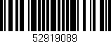 Código de barras (EAN, GTIN, SKU, ISBN): '52919089'