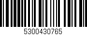 Código de barras (EAN, GTIN, SKU, ISBN): '5300430765'