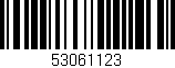 Código de barras (EAN, GTIN, SKU, ISBN): '53061123'
