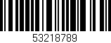 Código de barras (EAN, GTIN, SKU, ISBN): '53218789'