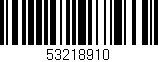 Código de barras (EAN, GTIN, SKU, ISBN): '53218910'