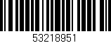 Código de barras (EAN, GTIN, SKU, ISBN): '53218951'