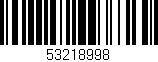 Código de barras (EAN, GTIN, SKU, ISBN): '53218998'