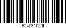 Código de barras (EAN, GTIN, SKU, ISBN): '534051000I'