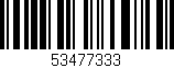 Código de barras (EAN, GTIN, SKU, ISBN): '53477333'