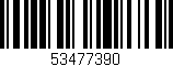 Código de barras (EAN, GTIN, SKU, ISBN): '53477390'