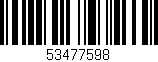 Código de barras (EAN, GTIN, SKU, ISBN): '53477598'