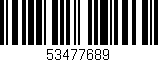 Código de barras (EAN, GTIN, SKU, ISBN): '53477689'