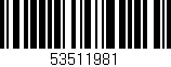 Código de barras (EAN, GTIN, SKU, ISBN): '53511981'