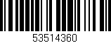 Código de barras (EAN, GTIN, SKU, ISBN): '53514360'