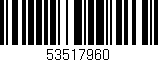 Código de barras (EAN, GTIN, SKU, ISBN): '53517960'
