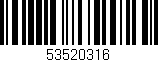 Código de barras (EAN, GTIN, SKU, ISBN): '53520316'