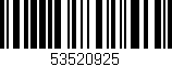 Código de barras (EAN, GTIN, SKU, ISBN): '53520925'