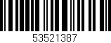 Código de barras (EAN, GTIN, SKU, ISBN): '53521387'