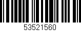 Código de barras (EAN, GTIN, SKU, ISBN): '53521560'