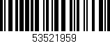Código de barras (EAN, GTIN, SKU, ISBN): '53521959'