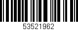 Código de barras (EAN, GTIN, SKU, ISBN): '53521962'