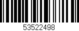 Código de barras (EAN, GTIN, SKU, ISBN): '53522498'