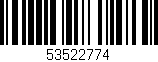 Código de barras (EAN, GTIN, SKU, ISBN): '53522774'