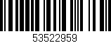 Código de barras (EAN, GTIN, SKU, ISBN): '53522959'