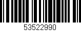 Código de barras (EAN, GTIN, SKU, ISBN): '53522990'