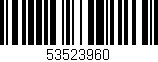 Código de barras (EAN, GTIN, SKU, ISBN): '53523960'