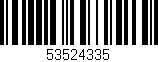 Código de barras (EAN, GTIN, SKU, ISBN): '53524335'