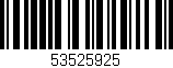 Código de barras (EAN, GTIN, SKU, ISBN): '53525925'