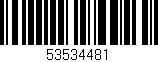 Código de barras (EAN, GTIN, SKU, ISBN): '53534481'