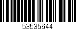 Código de barras (EAN, GTIN, SKU, ISBN): '53535644'