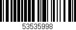 Código de barras (EAN, GTIN, SKU, ISBN): '53535998'