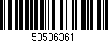 Código de barras (EAN, GTIN, SKU, ISBN): '53536361'