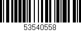 Código de barras (EAN, GTIN, SKU, ISBN): '53540558'