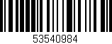 Código de barras (EAN, GTIN, SKU, ISBN): '53540984'