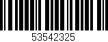 Código de barras (EAN, GTIN, SKU, ISBN): '53542325'