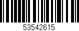 Código de barras (EAN, GTIN, SKU, ISBN): '53542615'